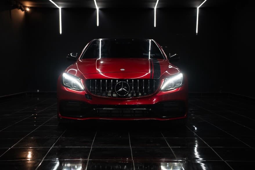 KYRA Customs — red Mercedes-AMG studio post